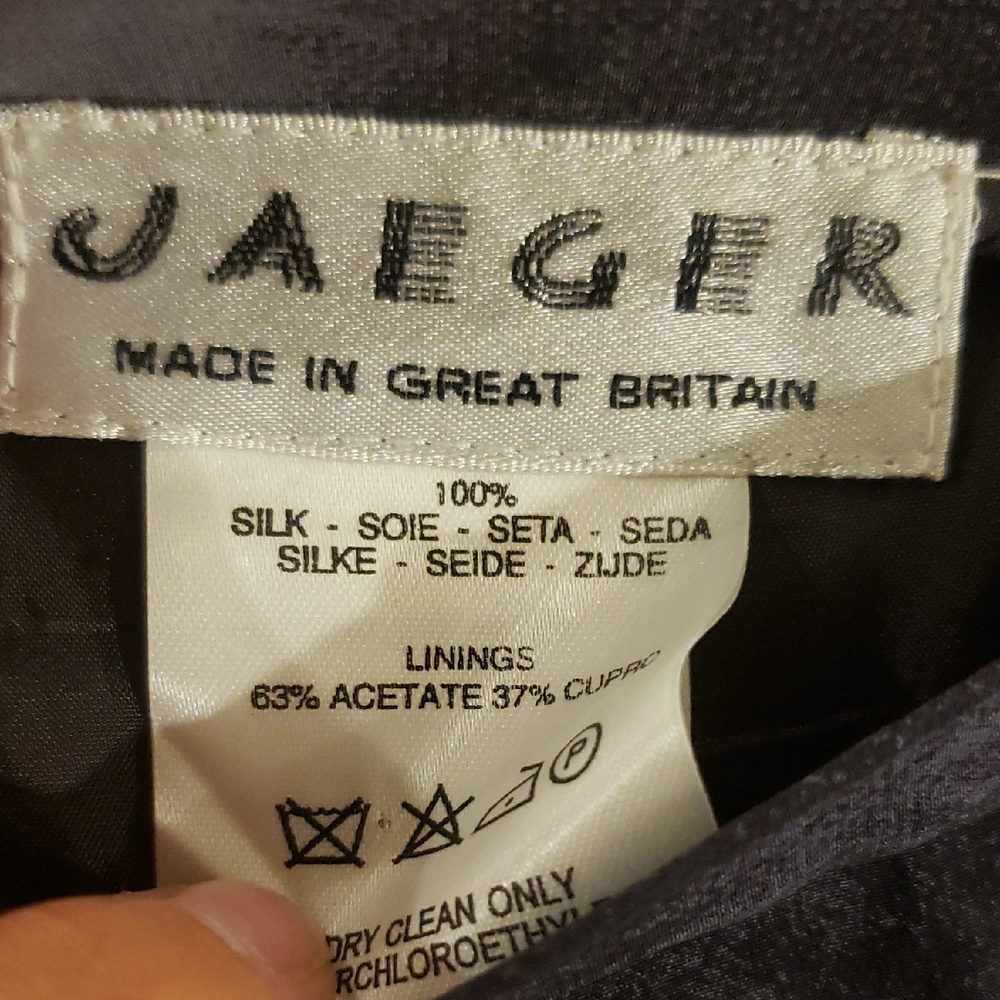 Vintage Chic Gray Patterned Lined Maxi Skirt, Siz… - image 2